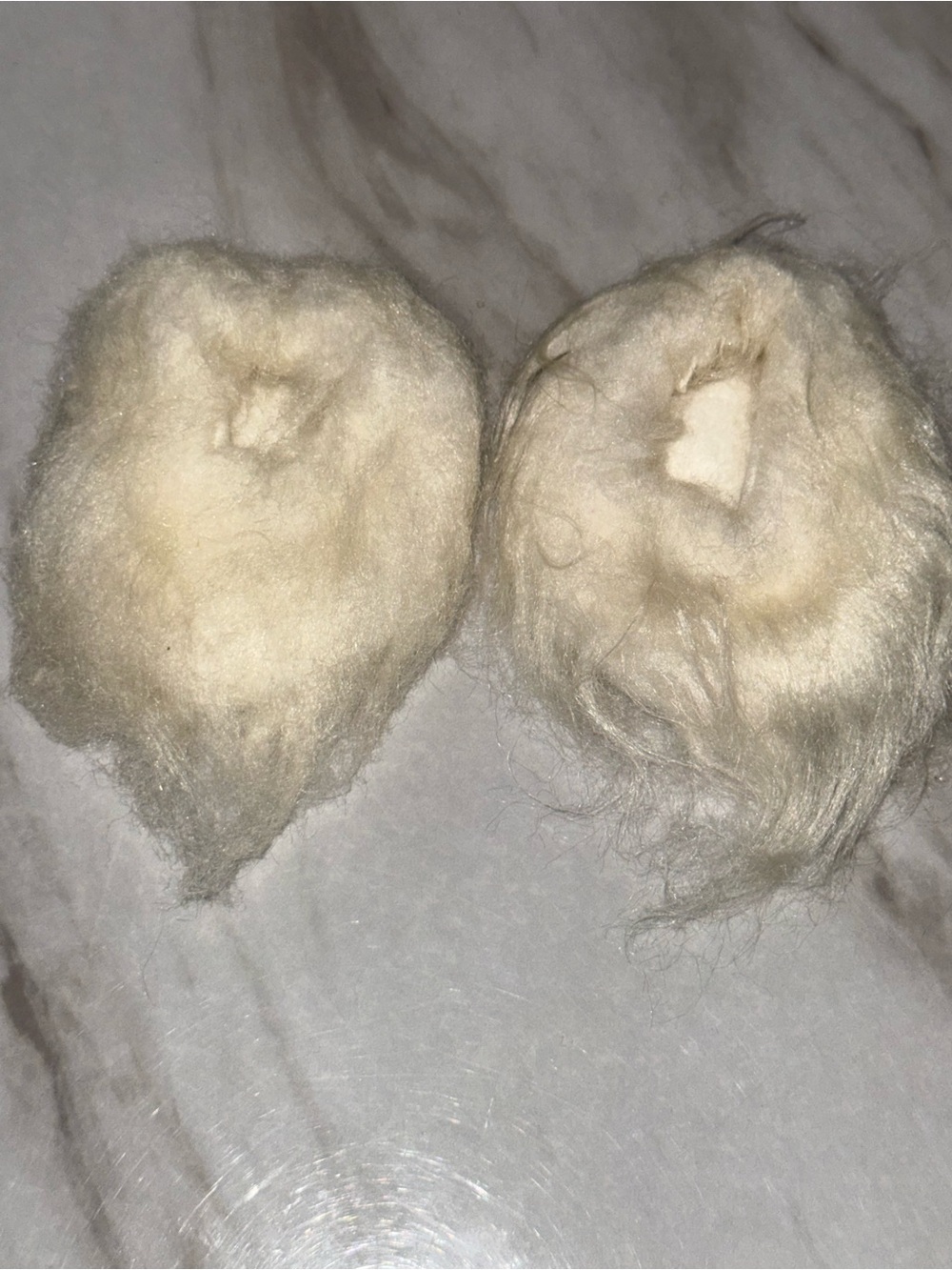 Cabbage patch kids white fur slippers